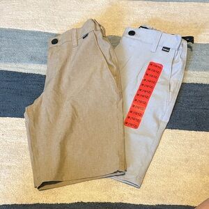 Set of 2 Hurley Kids Tan and Gray Shorts